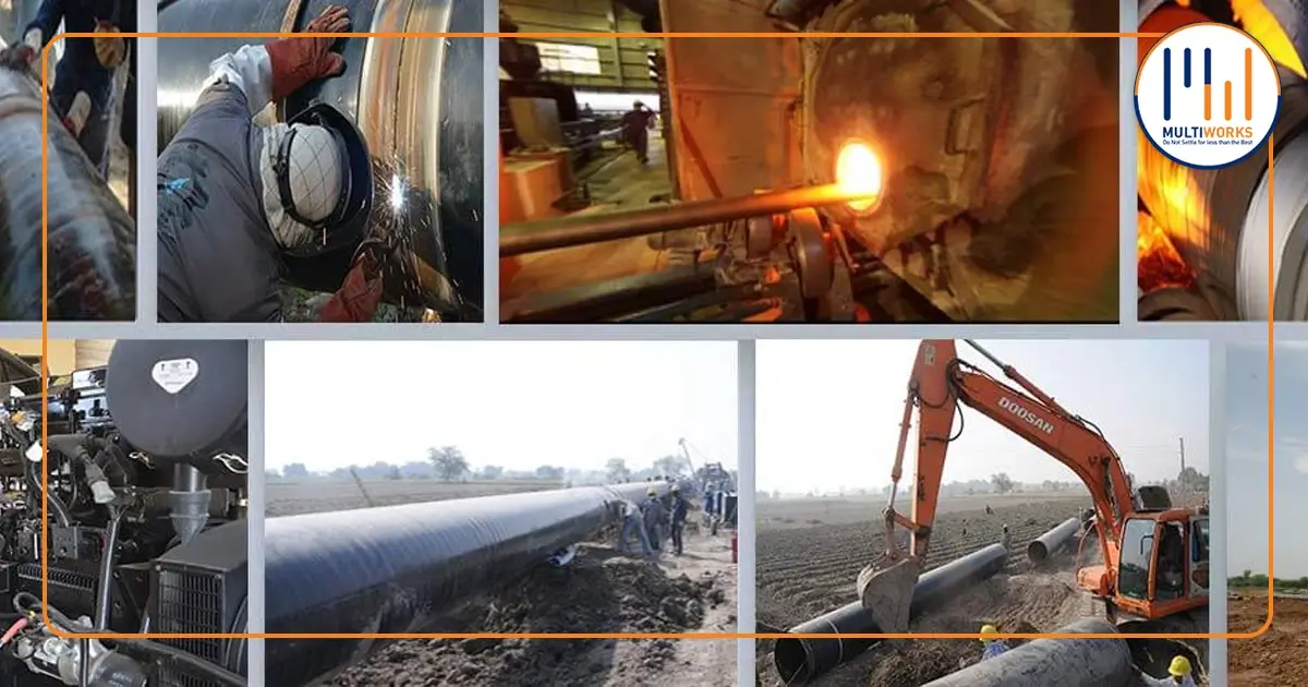 Pipeline replacement project in Islamabad led by CDA and SNGPL, featuring welding, trenching, and heavy machinery operations for enhanced gas supply.