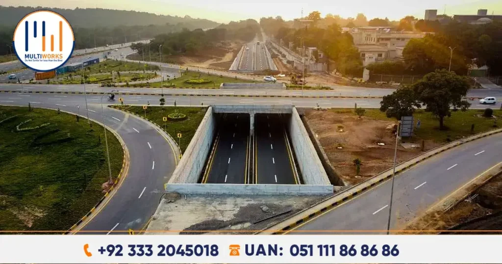 Underpass connecting Murree Road to Srinagar Highway in Islamabad, constructed by CDA