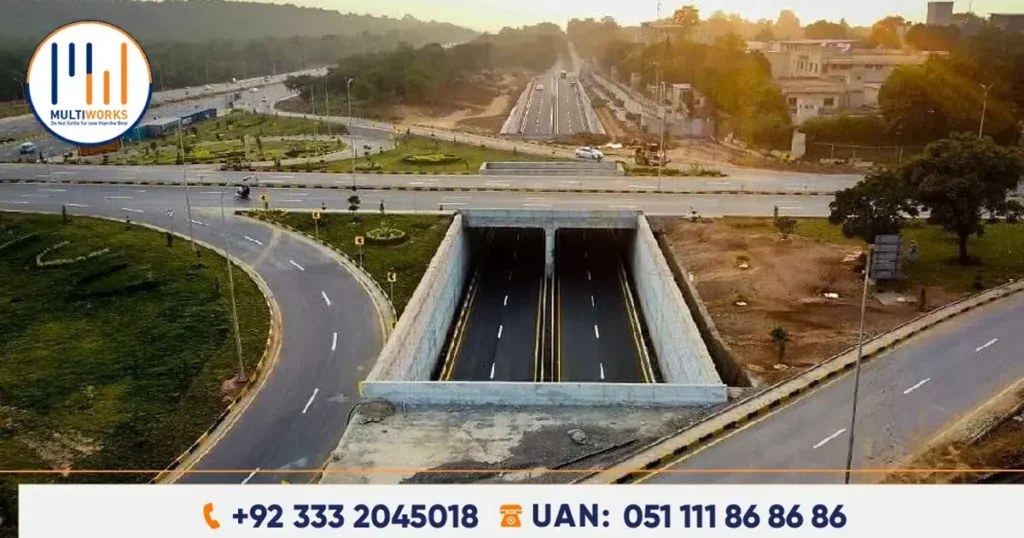 Serena Chowk Underpass in Islamabad partially opened, enhancing traffic flow and reducing congestion near Blue Area and Kashmir Highway.